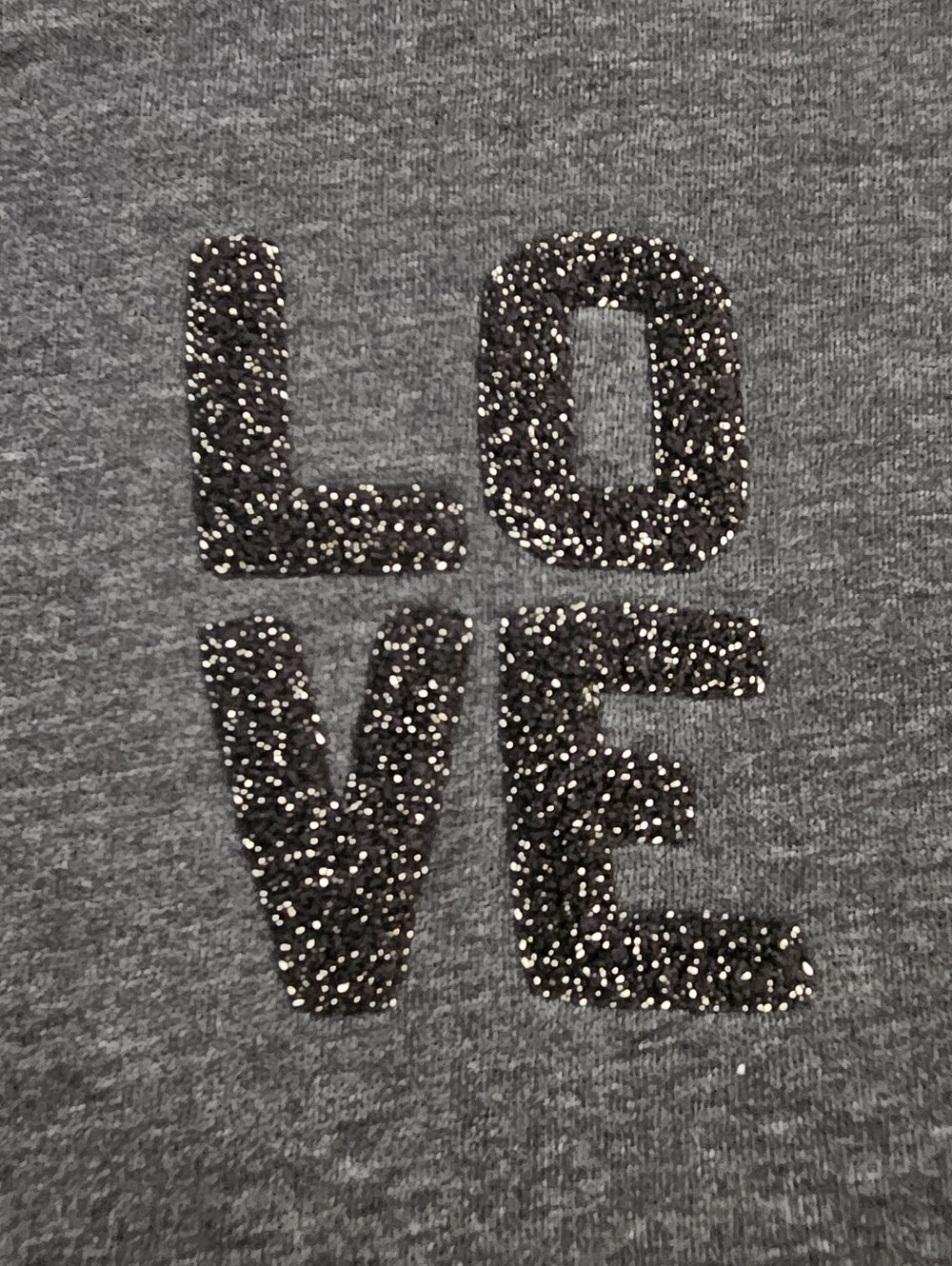 Charcoal Gray LOVE Sweatshirt Relaxed Fit Pullover M - Picture 7 of 9